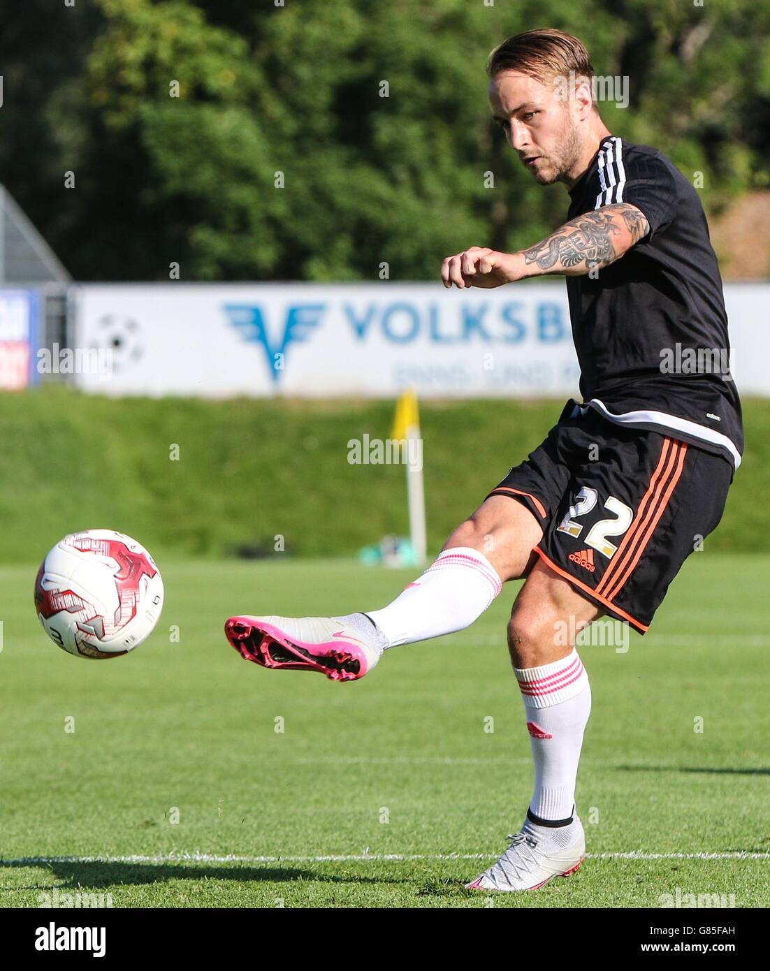 Soccer - Pre Season Friendly - Hertha BSC v Fulham - Athletic Arena Schladming. Adam Taggart (FC Fulham, #22) Stock Photo