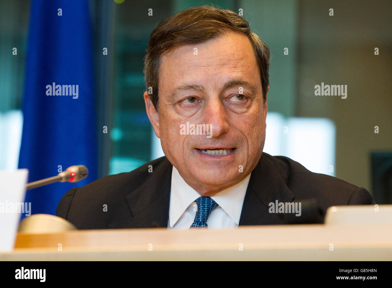 Mario draghi former president european central bank Stock Photo