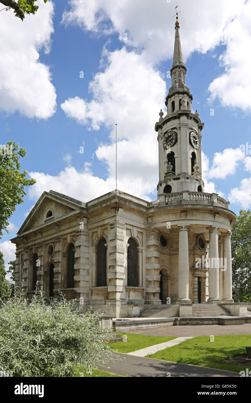 St Pauls parish church, Deptford in Southeast London. Built in the 18th century in the Baroque style. Designed by Thomas Archer Stock Photo