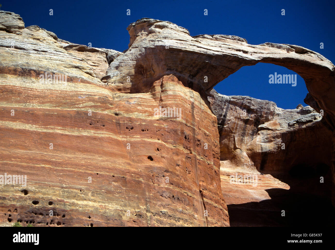 Colorado Usa Rattlesnake Arches Black Ridge Canyons Wilderness Stock Photo