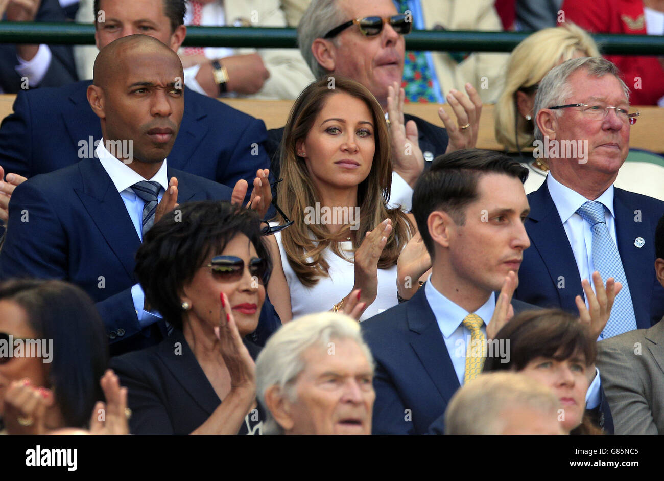 Tennis - 2015 Wimbledon Championships - Day Eleven - The All England Lawn Tennis and Croquet Club Stock Photo