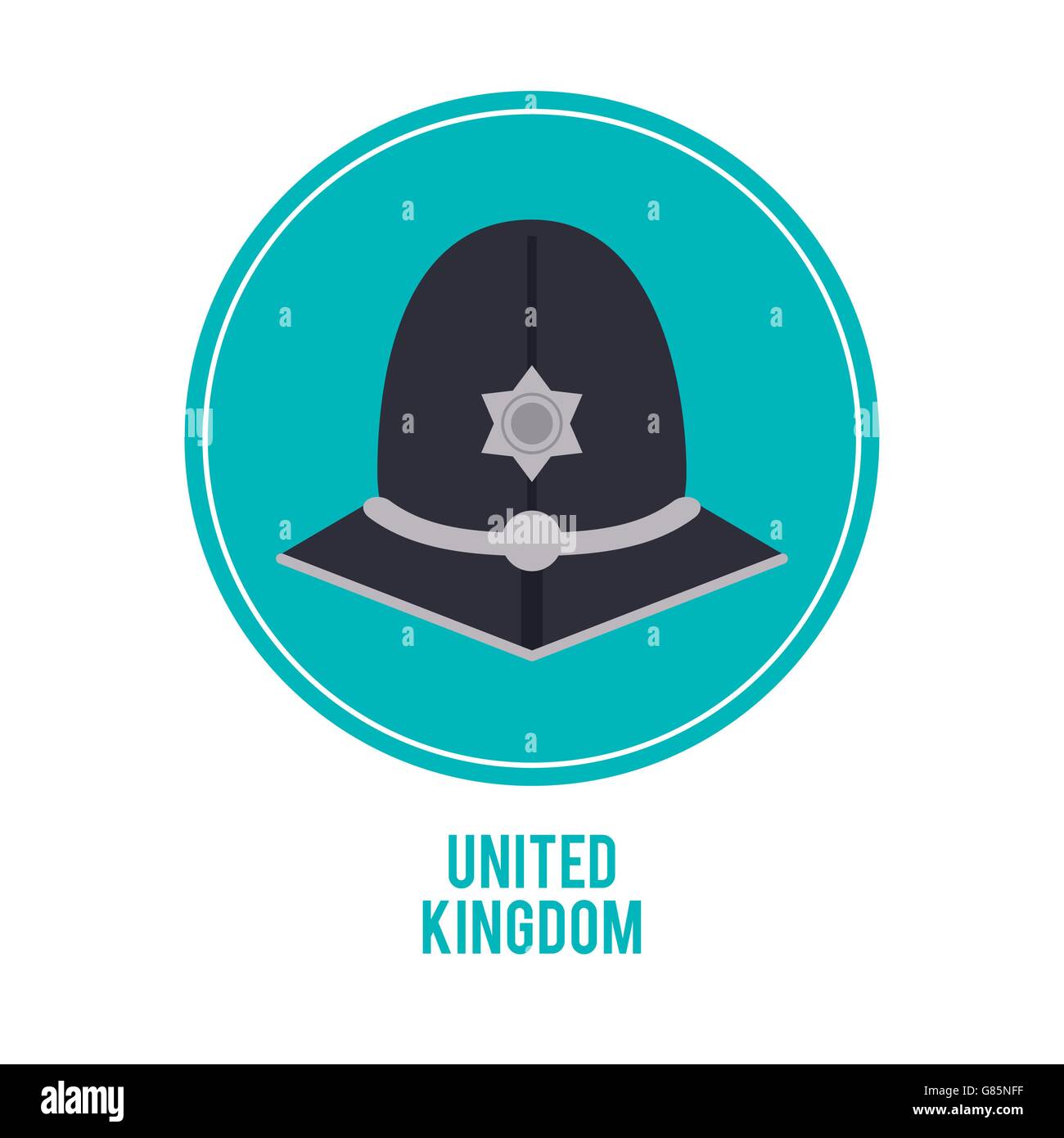 police hat icon. United kingdom design. vector graphic Stock Vector ...