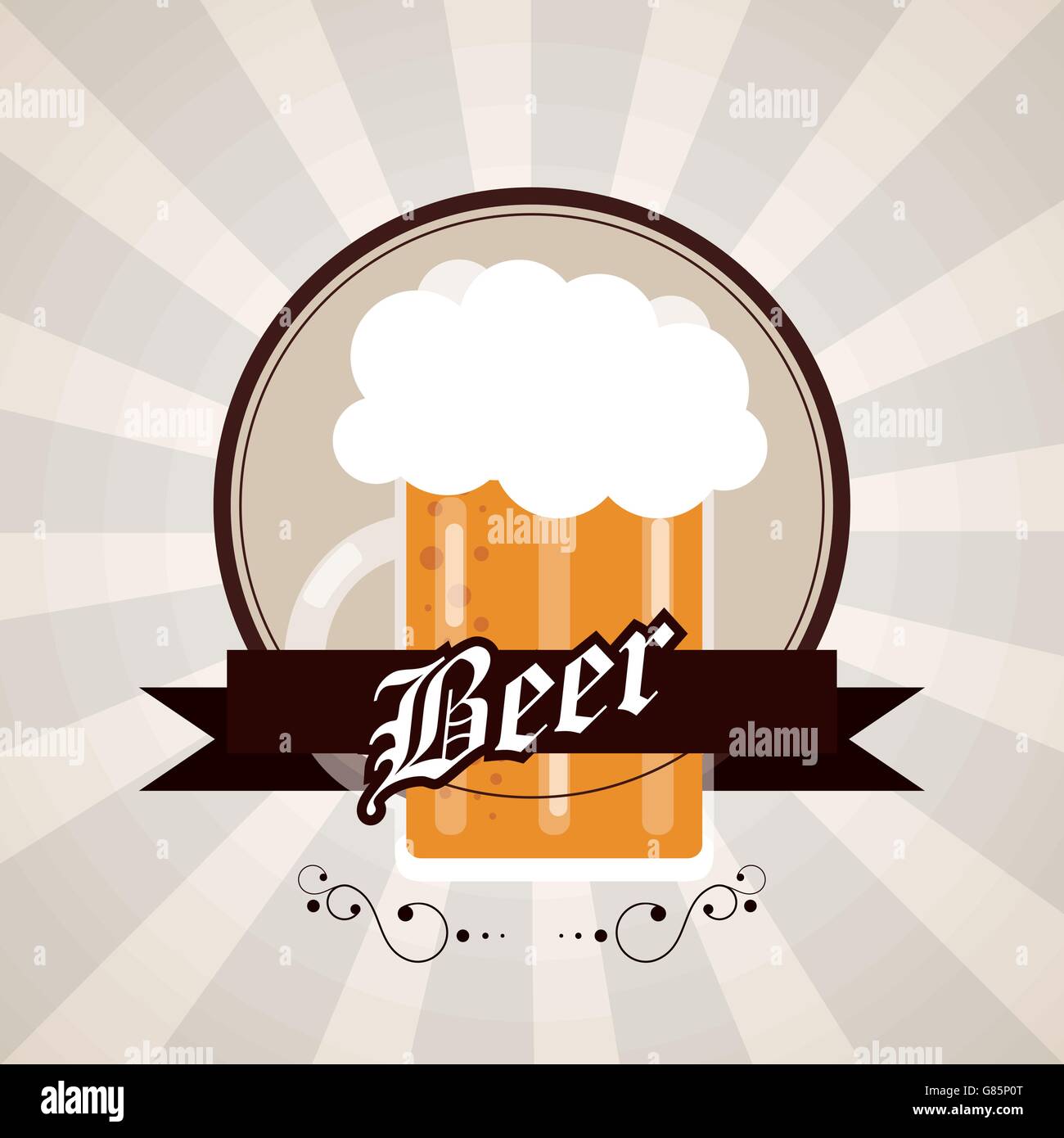 Beer glass icon. Drink and beverage design. Vector graphic Stock Vector ...