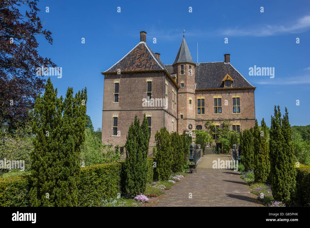 Front of the castle of Vorden in Gelderland, Holland Stock Photo