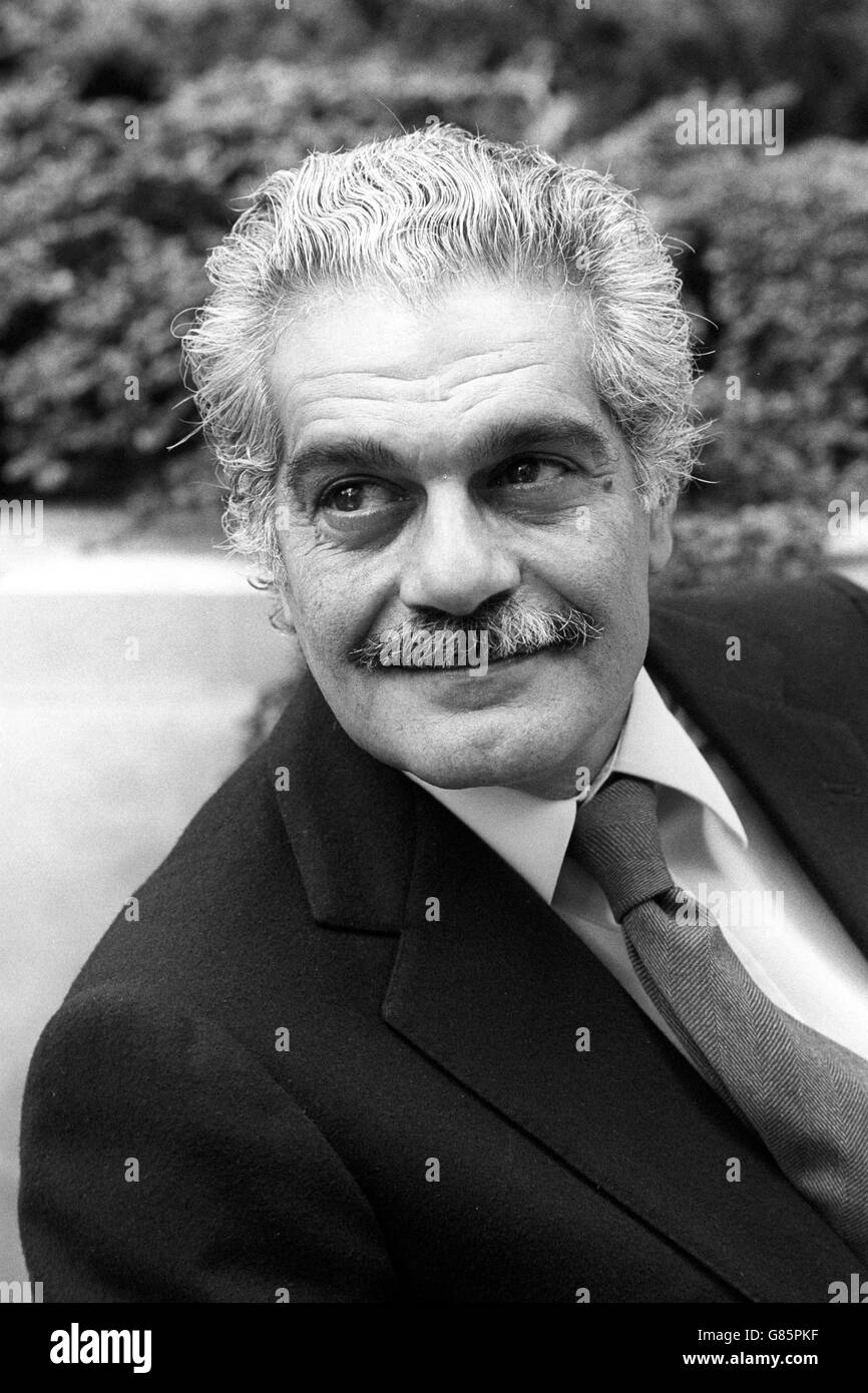 Egyptian actor Omar Sharif, 51, who yesterday opened at the Chichester Festival Theatre, in a revival of the late Sir Terence Rattigan's comedy 'The Sleeping Prince'. Stock Photo