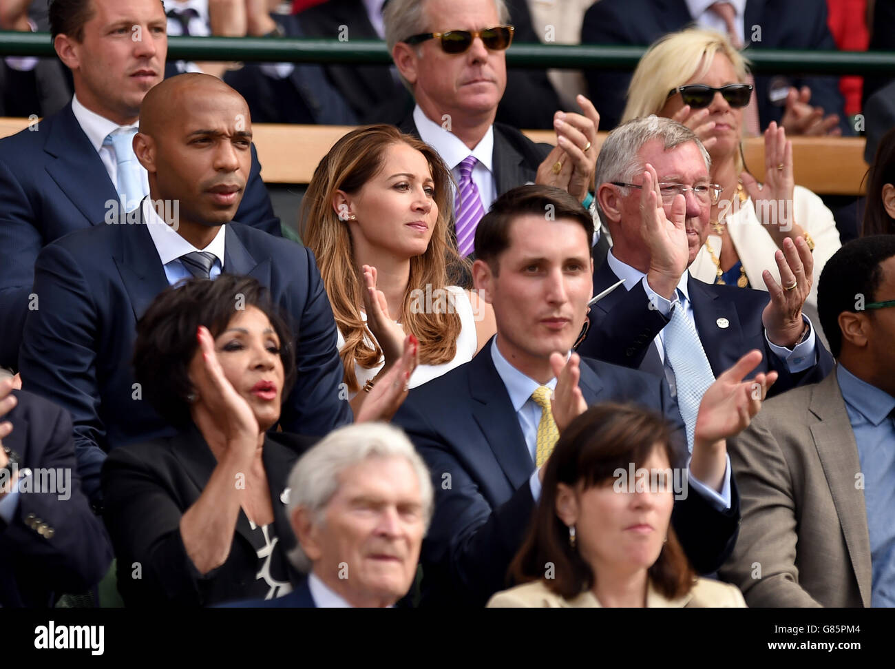 Tennis - 2015 Wimbledon Championships - Day Eleven - The All England Lawn Tennis and Croquet Club Stock Photo