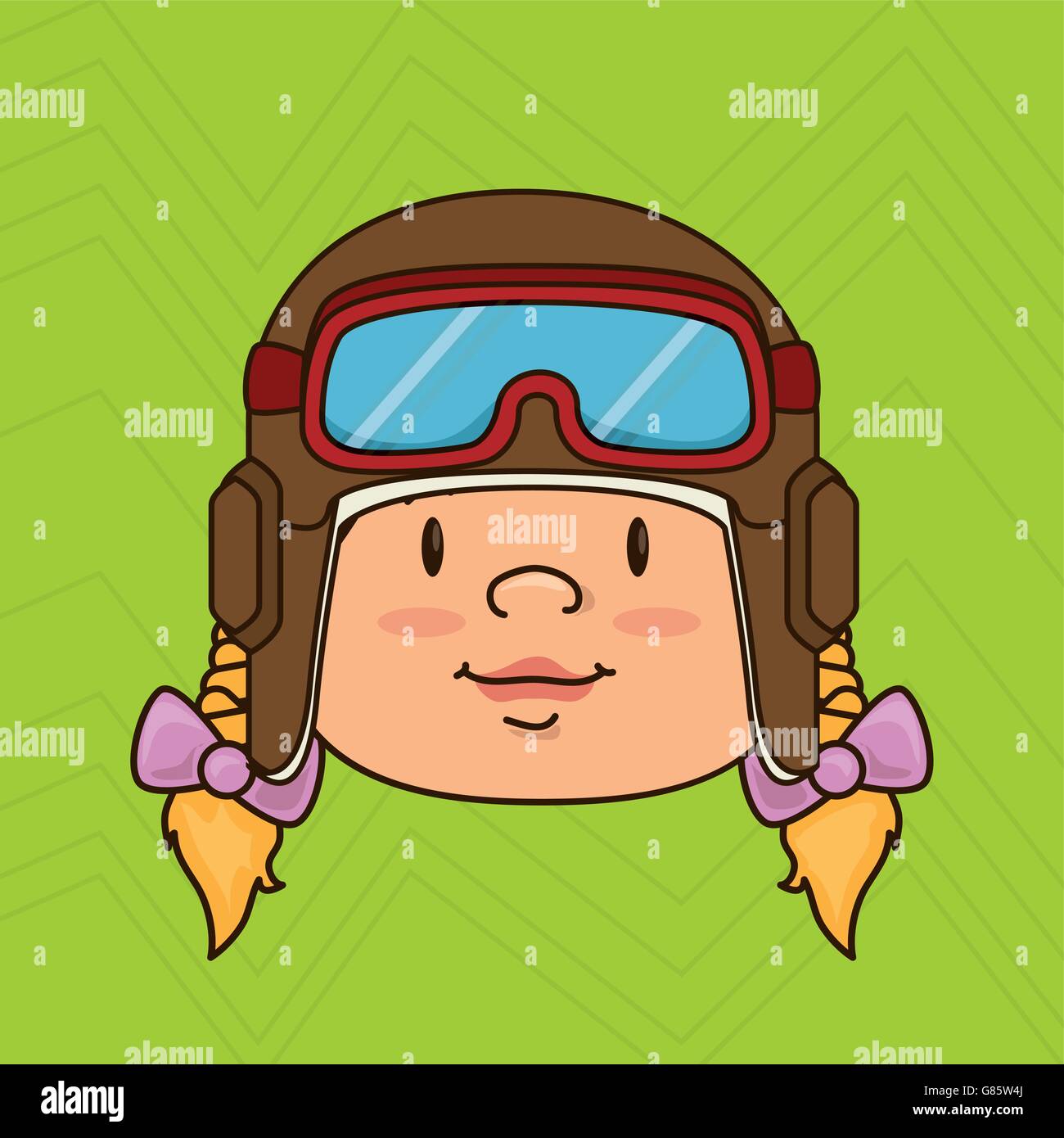 child with pilot cap design Stock Vector Image & Art - Alamy