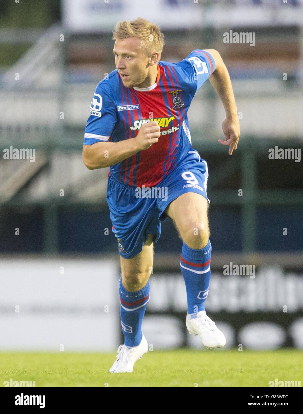 Inverness Caledonian Thistle's Richie Foran is brought on as a substitute during the Europa League Second Qualifying Round, First Leg, at Caledonian Stadium, Inverness, Scotland. PRESS ASSOCIATION Photo. Picture date: Thursday July 16, 2015. See PA story SOCCER Inverness. Photo credit should read: Jeff Holmes/PA Wire. Stock Photo