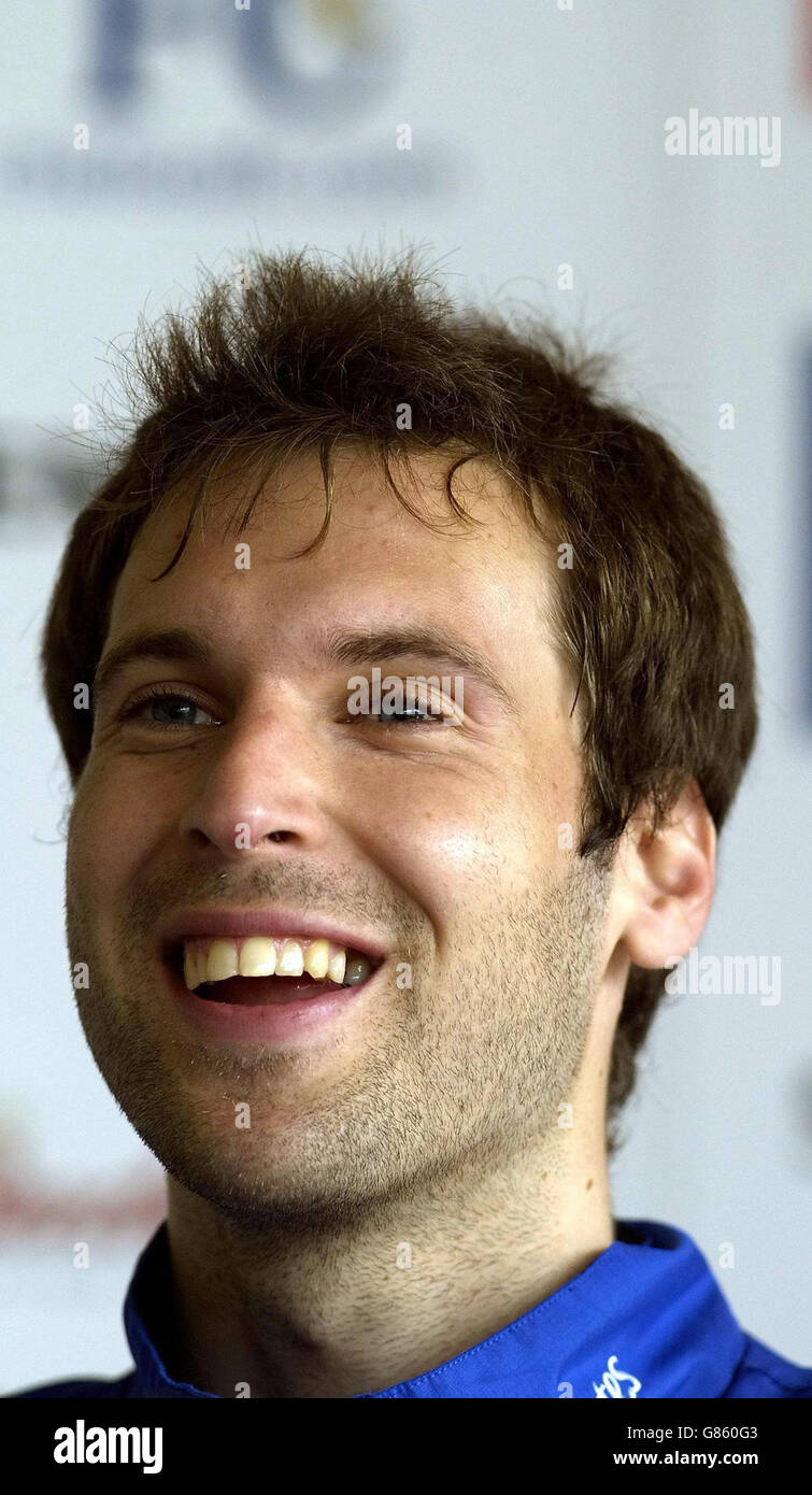 Chelsea goalkeeper petr cech during training hires stock photography
