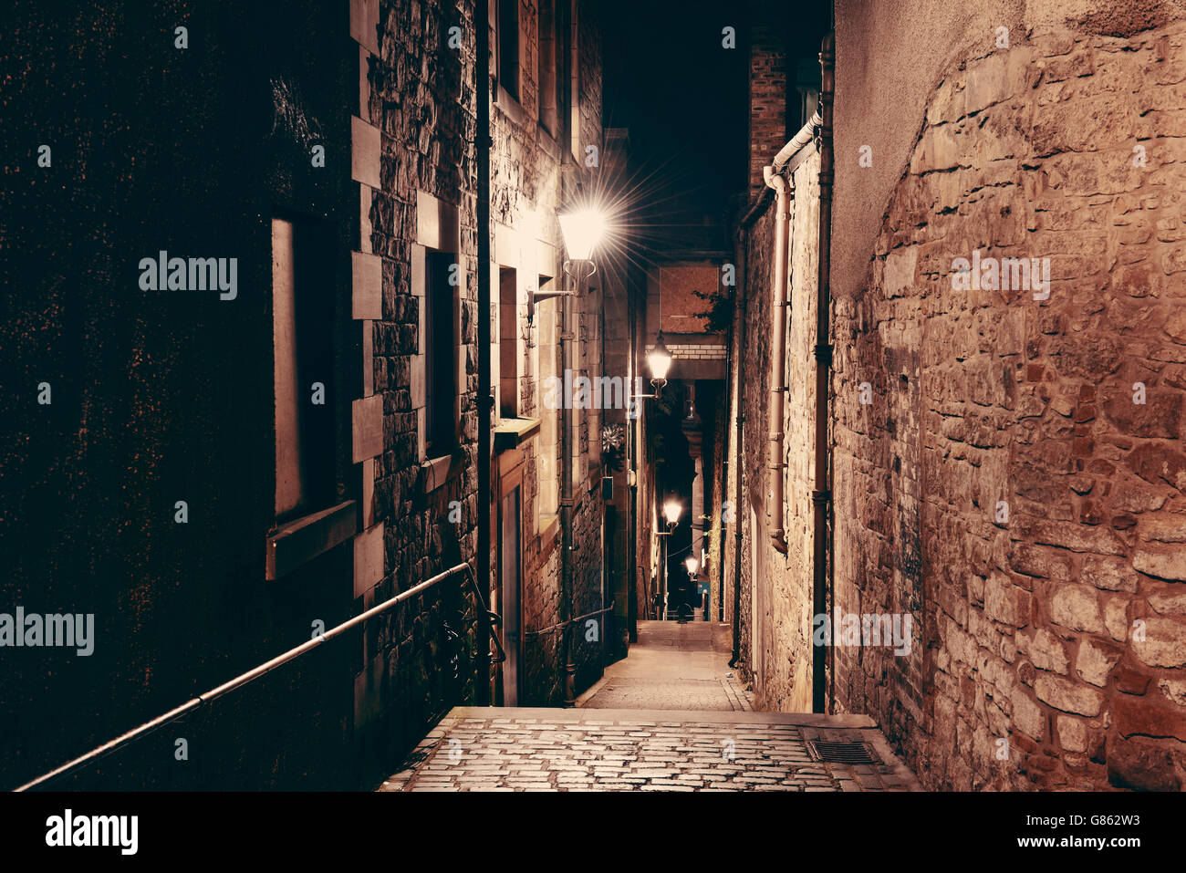 Edinburgh city street view in United Kingdom Stock Photo - Alamy