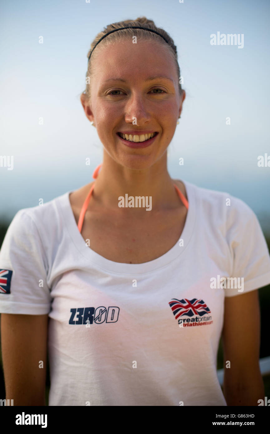 Nicole Walkens, Great Britain Paratriathlon during a visit to Sugar Loaf at Urca, Rio de Janeiro. PRESS ASSOCIATION Photo. Issue date: Tuesday August 4, 2015. Photo credit should read: Mauro Pimentel/PA Wire. Stock Photo