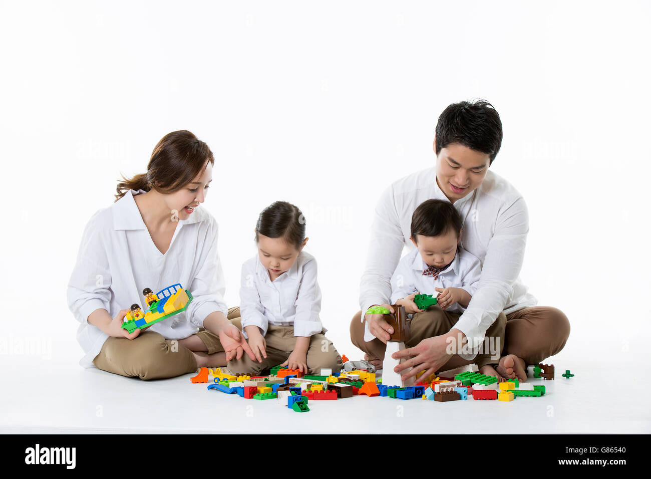 Father son playing lego hi-res stock photography and images - Alamy