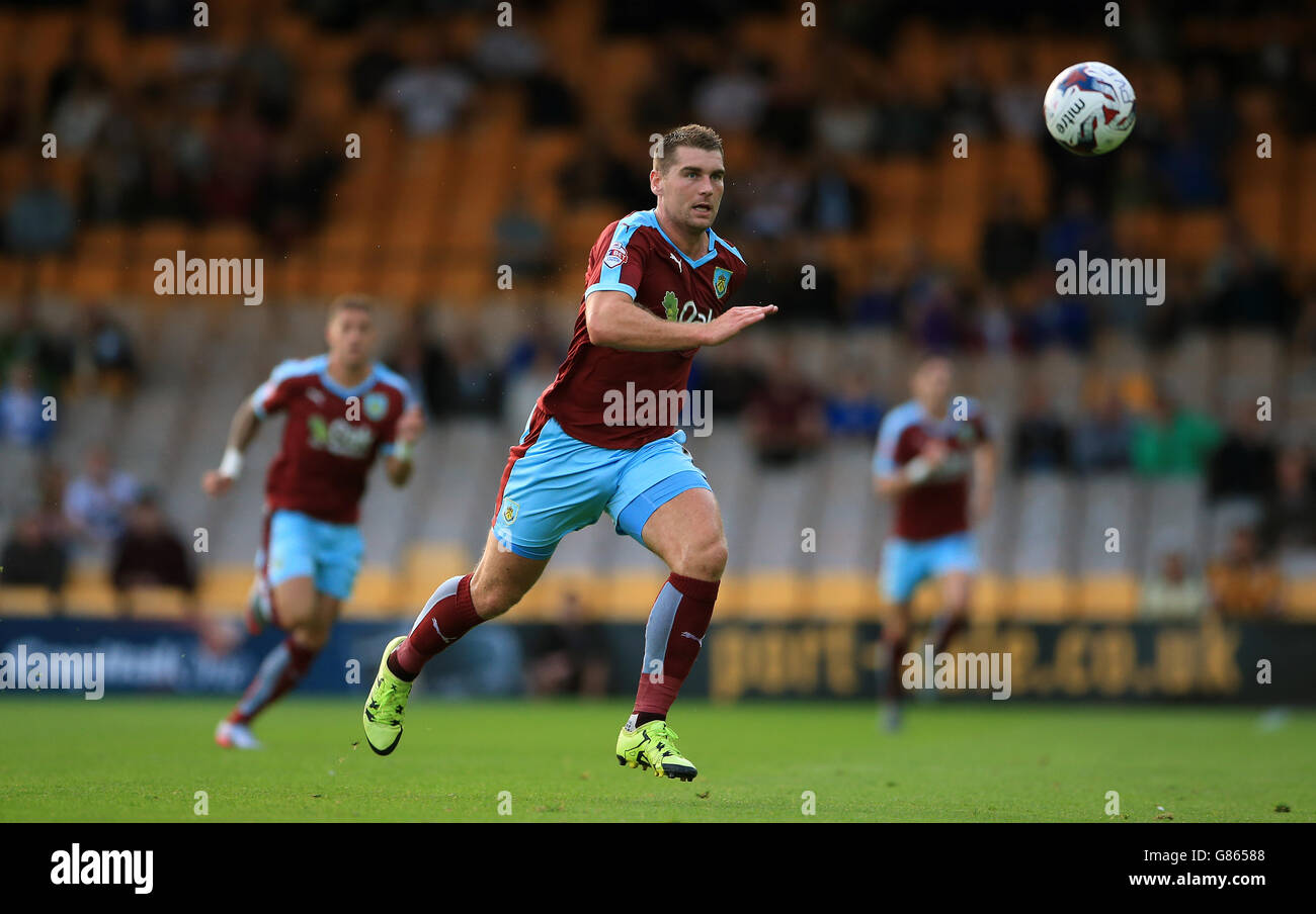 Soccer - Capital One Cup - First Round - Port Vale v Burnley - Vale Park. Burnley's Sam Vokes during the Capital One Cup, First Round match at Vale Park, Stoke-on-Trent. Stock Photo
