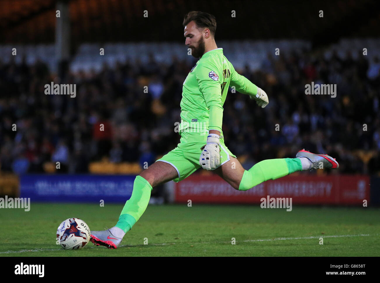 Port Vale goalkeeper Jak Alnwick during the Capital One Cup, First Round match at Vale Park, Stoke-on-Trent. Stock Photo