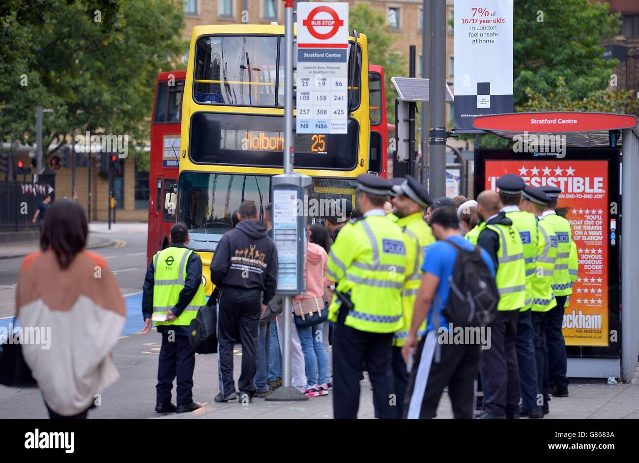 Queue at bus stop tube strike hires stock photography and images Alamy