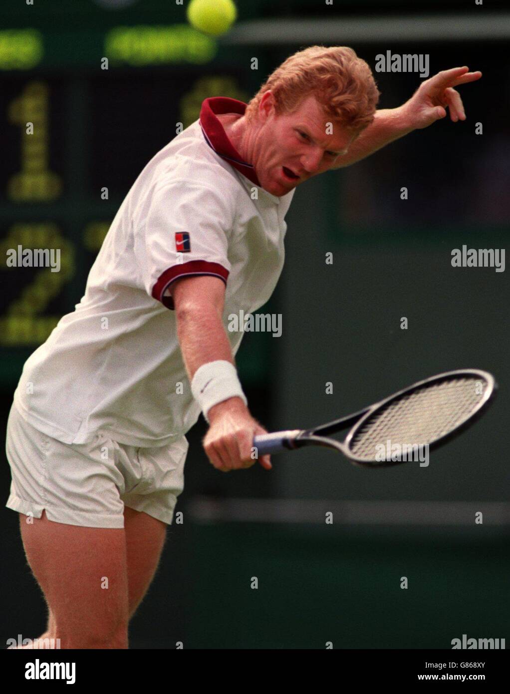 Tennis - Wimbledon Tennis Mens. Jim Courier Stock Photo