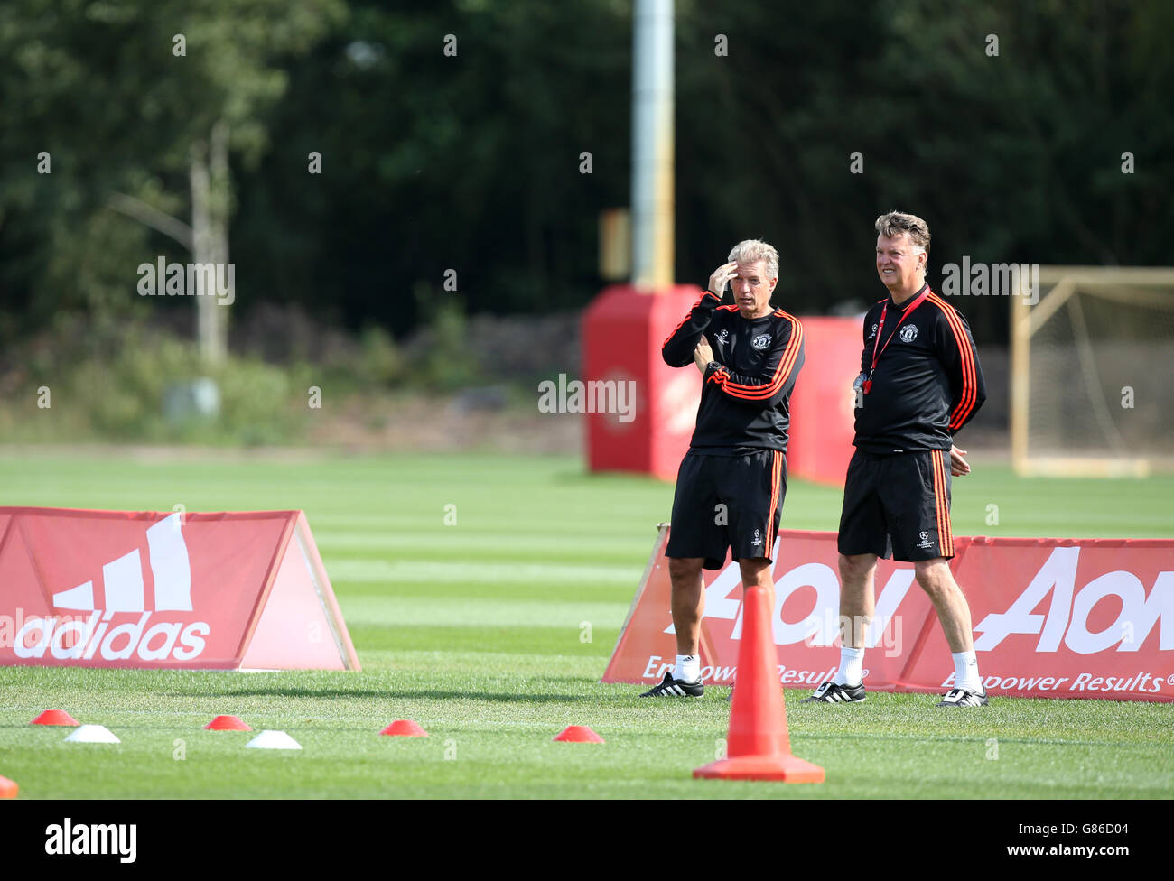 Soccer - Manchester United Training Session - Aon Training Complex Stock Photo