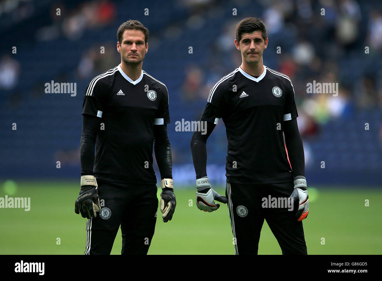 Begovic Chelsea Chelsea goalkeepers Asmir Begovic and Thibaut Courtois (right) during ...