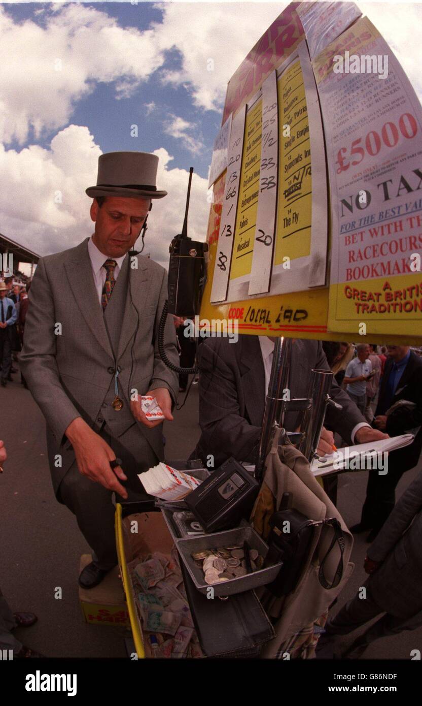 Horse Racing Derby Day Epsom Bookmakers At Royal Ascott G86NDF