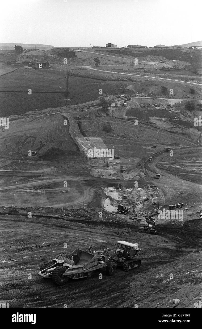 Transport M62 Construction Dean Head Valley West Yorkshire Stock