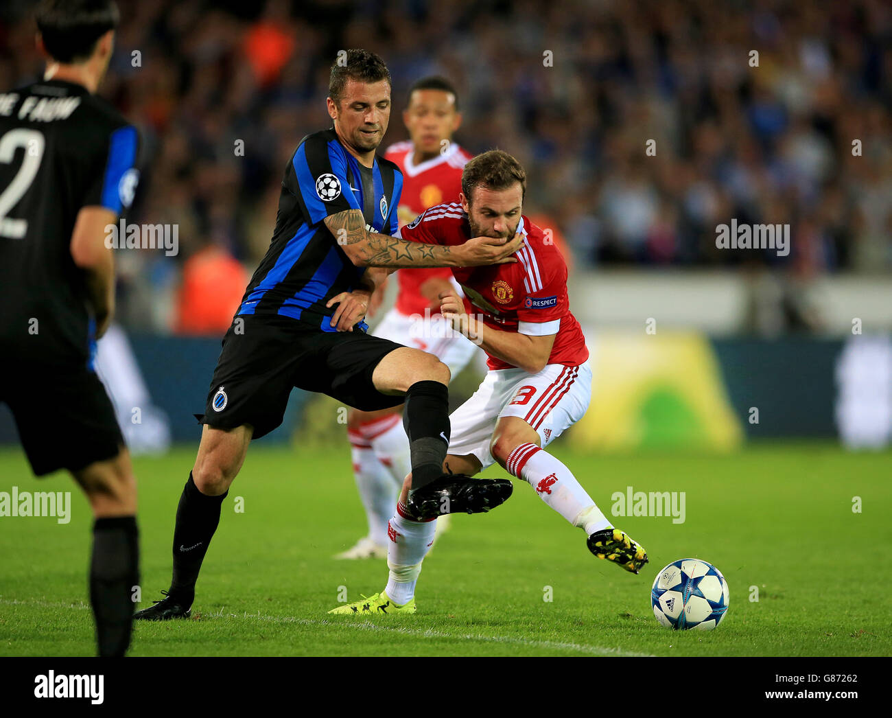 Soccer - UEFA Champions League - Qualifying - Play-off - Club Brugge v Manchester United - Jan Breydel Stadion Stock Photo