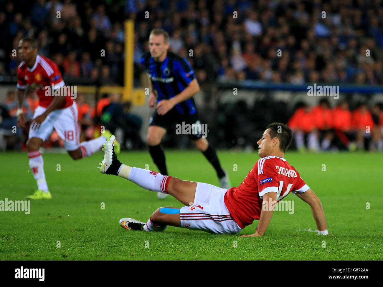 Soccer - UEFA Champions League - Qualifying - Play-off - Club Brugge v Manchester United - Jan Breydel Stadion Stock Photo