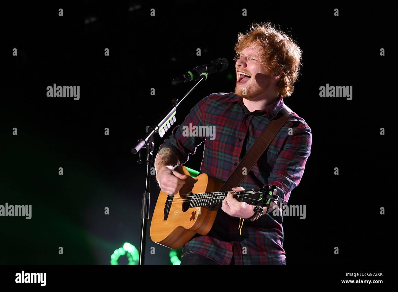 Ed Sheeran Performing On Stage Fusion Festival 2015 Cofton Park Hi-res 