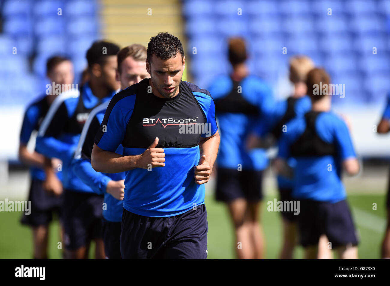 Soccer Reading FC Open Day Madejski Stadium Stock Photo Alamy