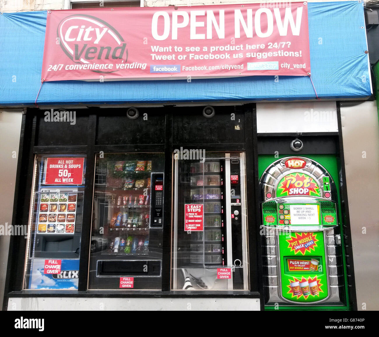 A pot noodle vending machine hi-res stock photography and images - Alamy