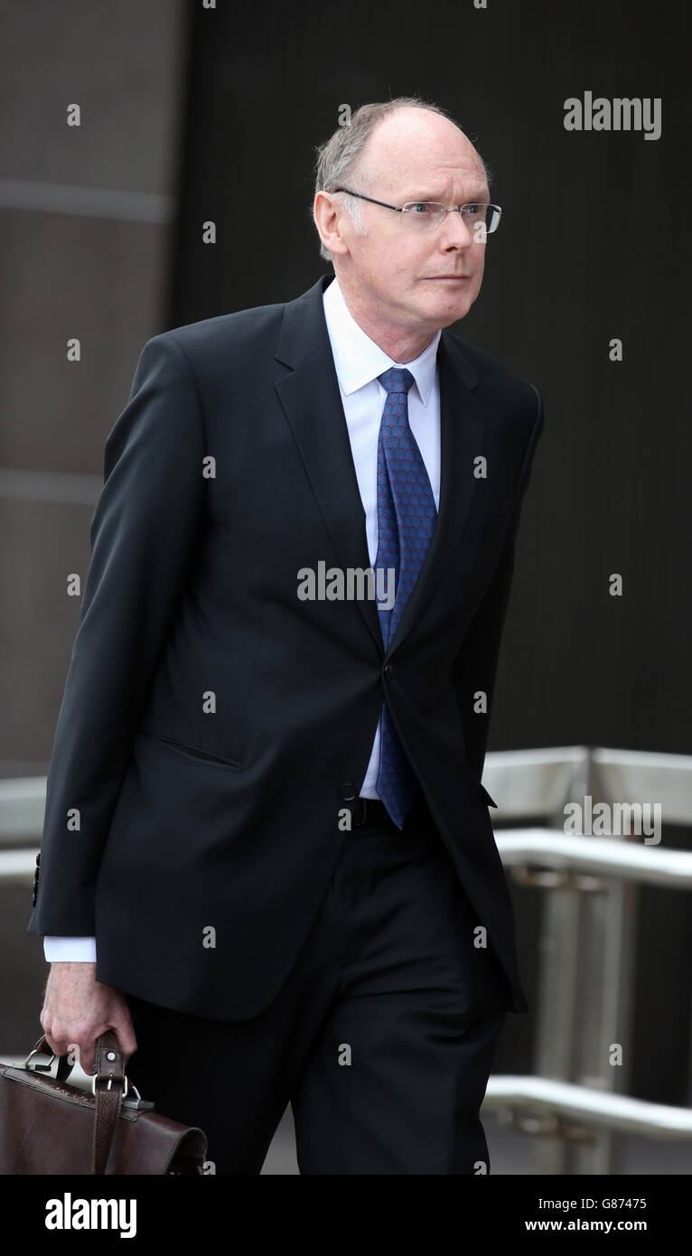 Witness Professor Andrew Rankin leaves Glasgow Sheriff Court, Glasgow, after giving evidence in