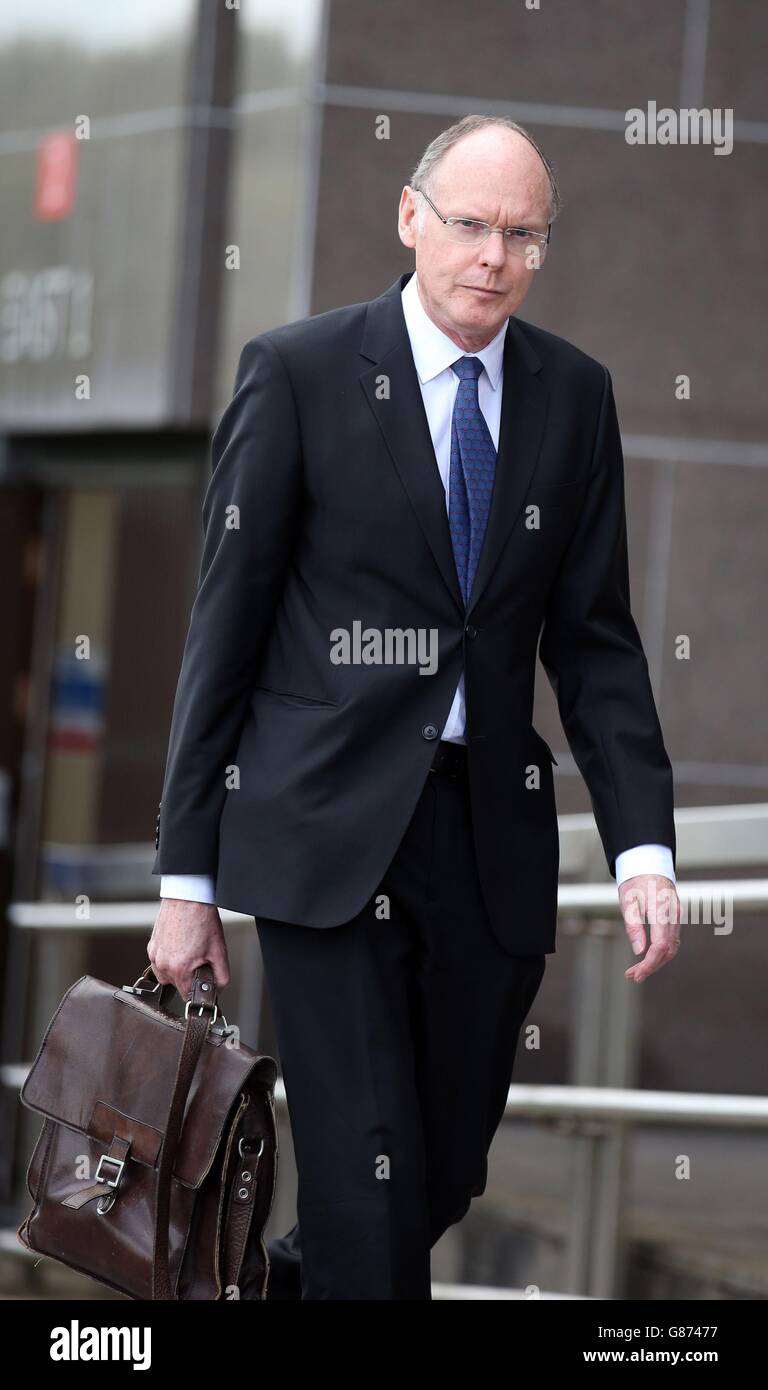 Witness Professor Andrew Rankin leaves Glasgow Sheriff Court, Glasgow, after giving evidence in