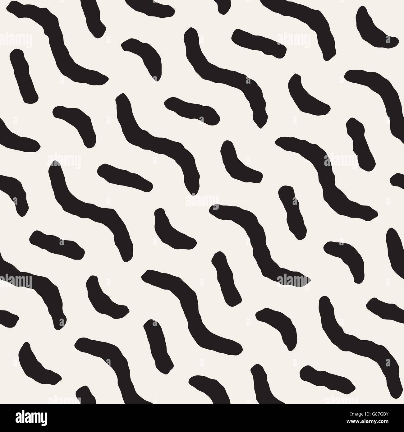Vector Seamless Hand Drawn Diagonal Jumble Strokes Pattern Stock Vector ...