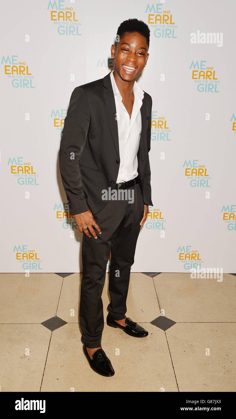 R J Cyler attending the Me, Earl and the Dying Girl premiere at