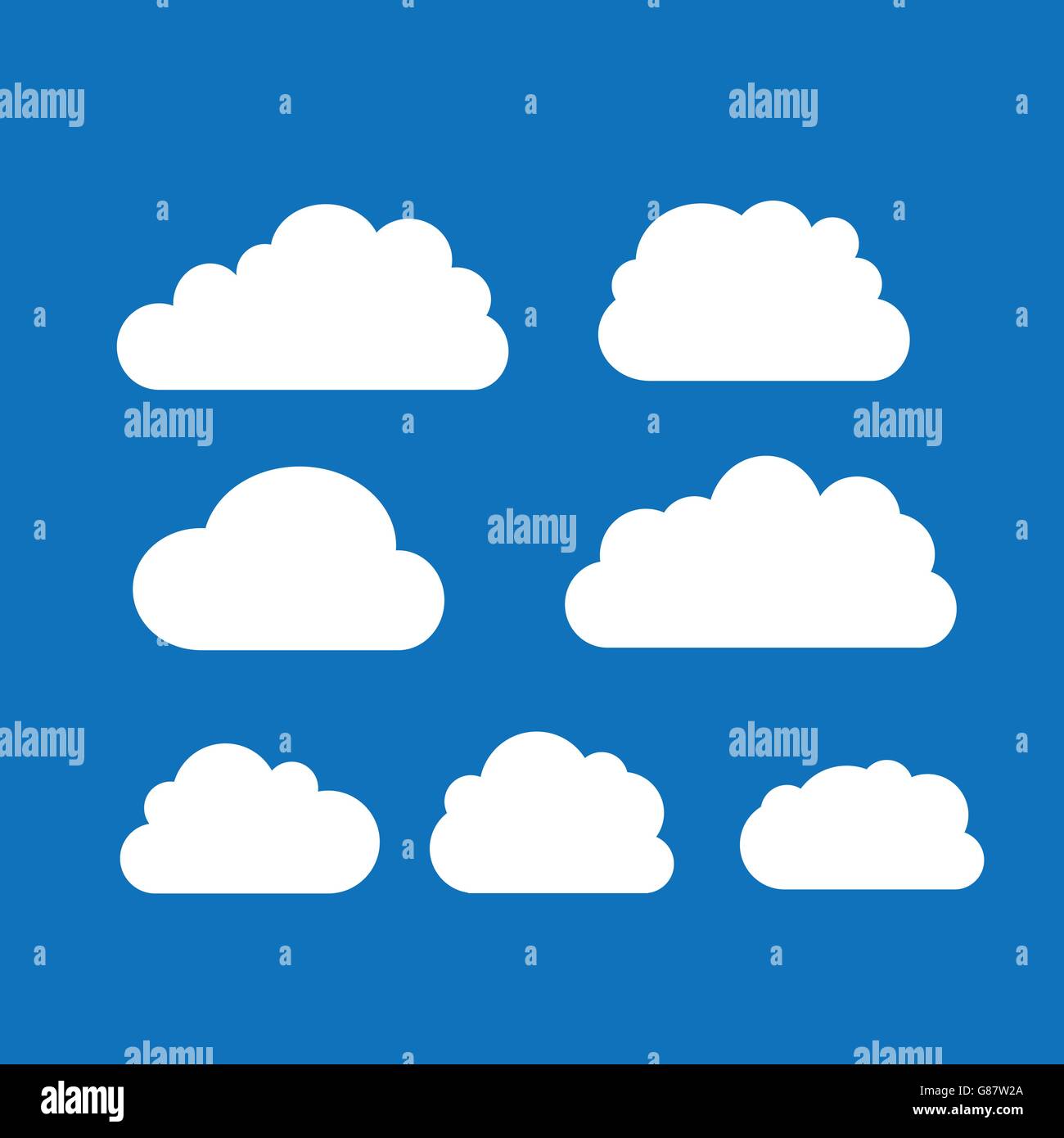 Set of white clouds Stock Vector Image & Art - Alamy