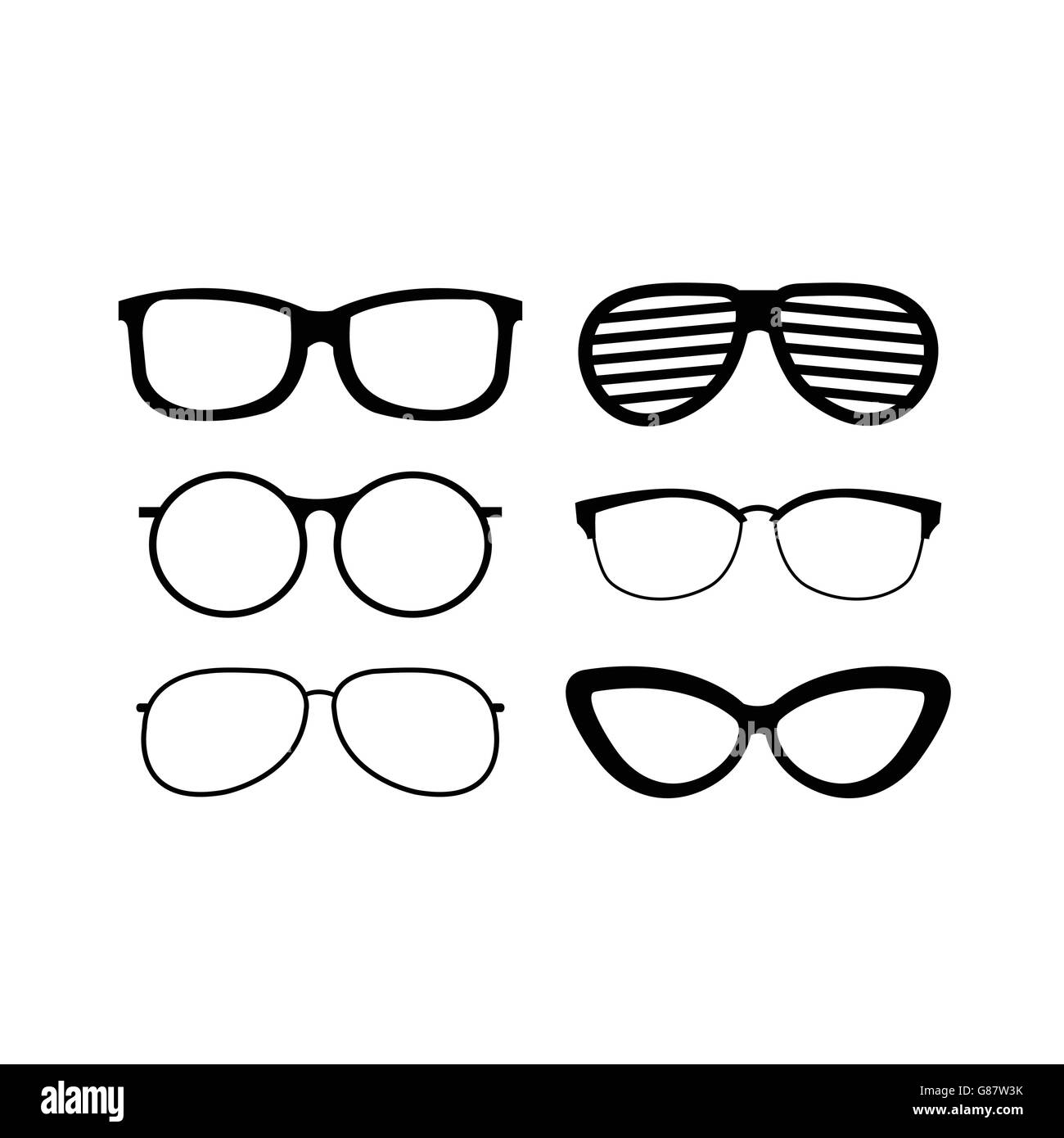 set of glasses Stock Vector Image & Art - Alamy