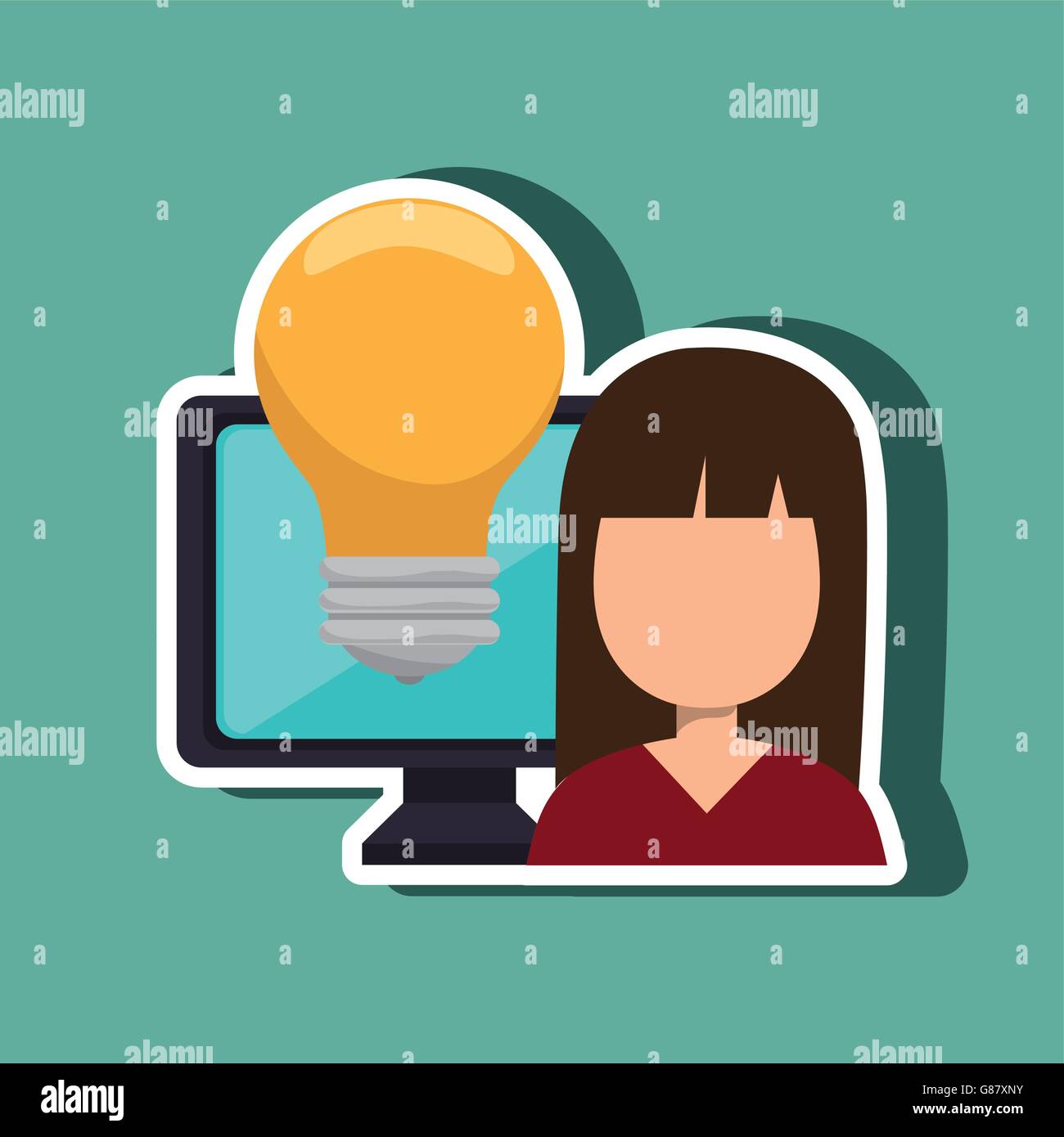 computer user design Stock Vector Image & Art - Alamy