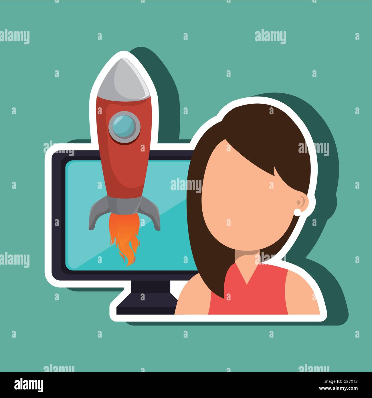 computer user design Stock Vector Image & Art - Alamy