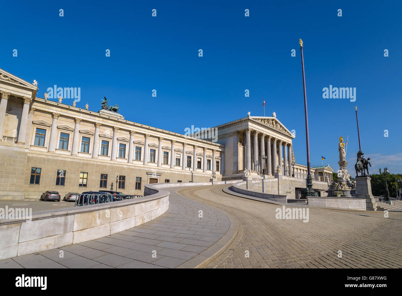 Austrian Parliament, Vienna, Austria Stock Photo