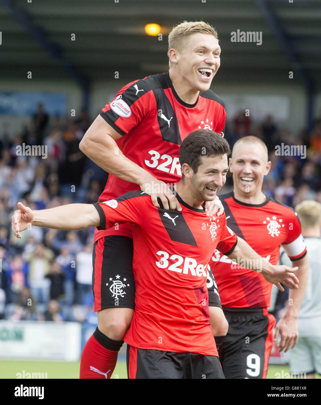 Jason Scotland Rangers Rangers' Jason Holt celebrates scoring his sides third goal during the ...