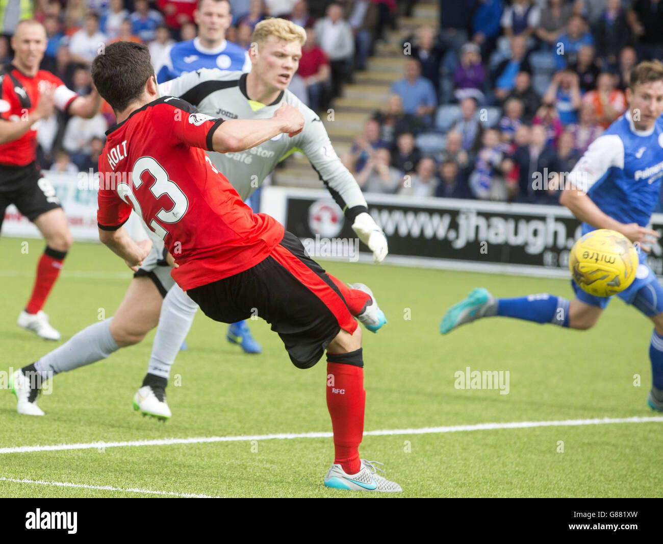 Jason Scotland Rangers Rangers' Jason Holt scores his sides third goal during the Ladbrokes ...
