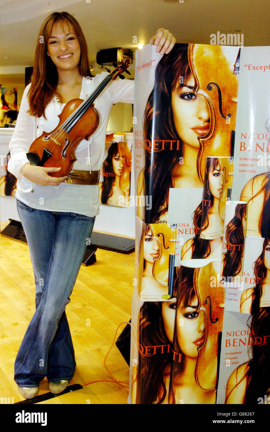 Scottish violinist and BBC Young Musician of the Year Nicola Benedetti, 17. Stock Photo
