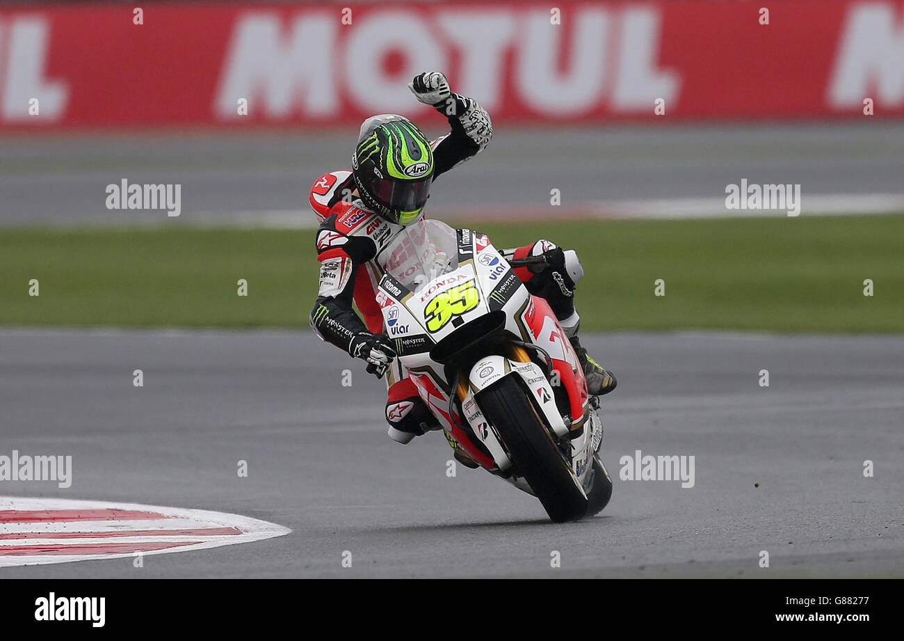 LCR Honda's Cal Crutchlow during the Octo British Grand Prix at the Silverstone Circuit, Northamptonshire. Stock Photo