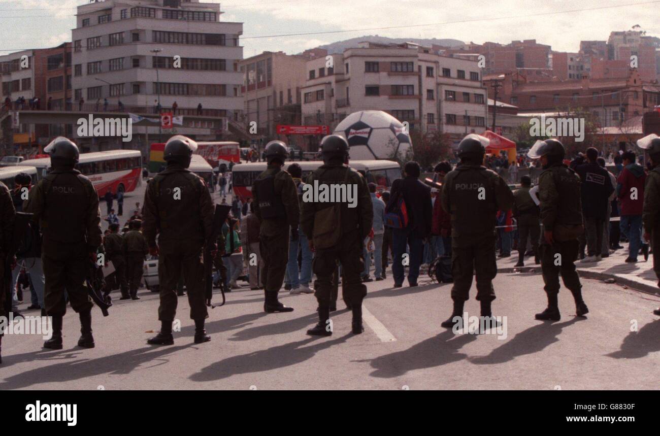 International Soccer Copa America. Bolivia v Brazil Stock Photo