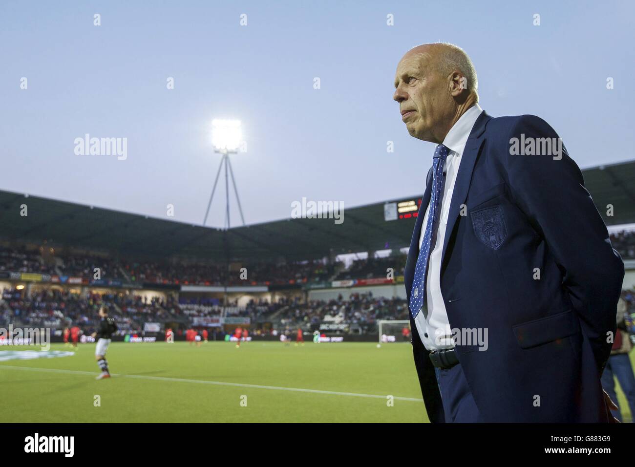 chairman Jan Smit of Heracles Almelo during the Dutch Eredivisie match between Heracles Almelo and FC Twente at Polman stadium on August 29, 2015 in Almelo, The Netherlands Stock Photo