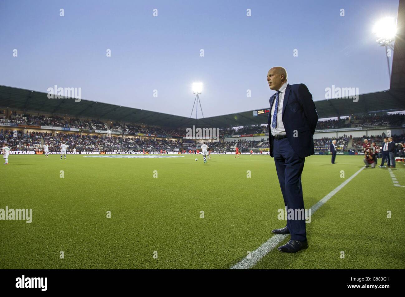 chairman Jan Smit of Heracles Almelo during the Dutch Eredivisie match between Heracles Almelo and FC Twente at Polman stadium on August 29, 2015 in Almelo, The Netherlands Stock Photo