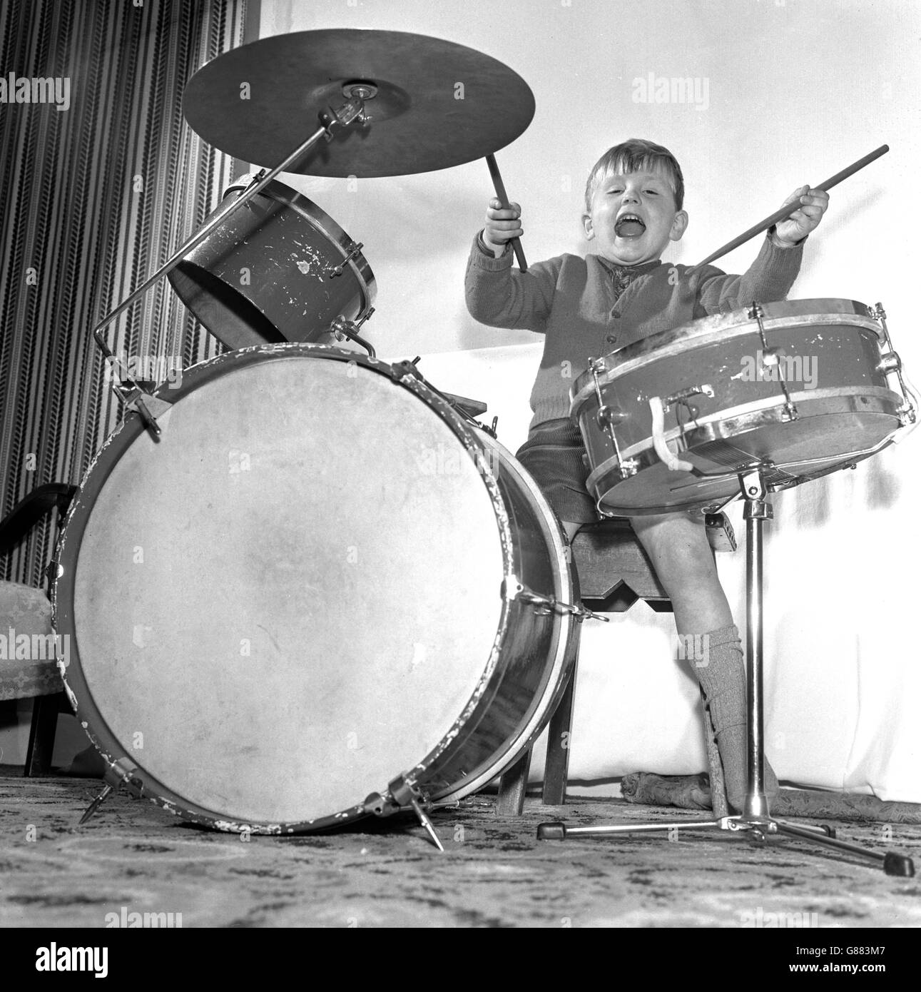 Music Young Drummer Rawmarsh, Yorkshire Stock Photo Alamy