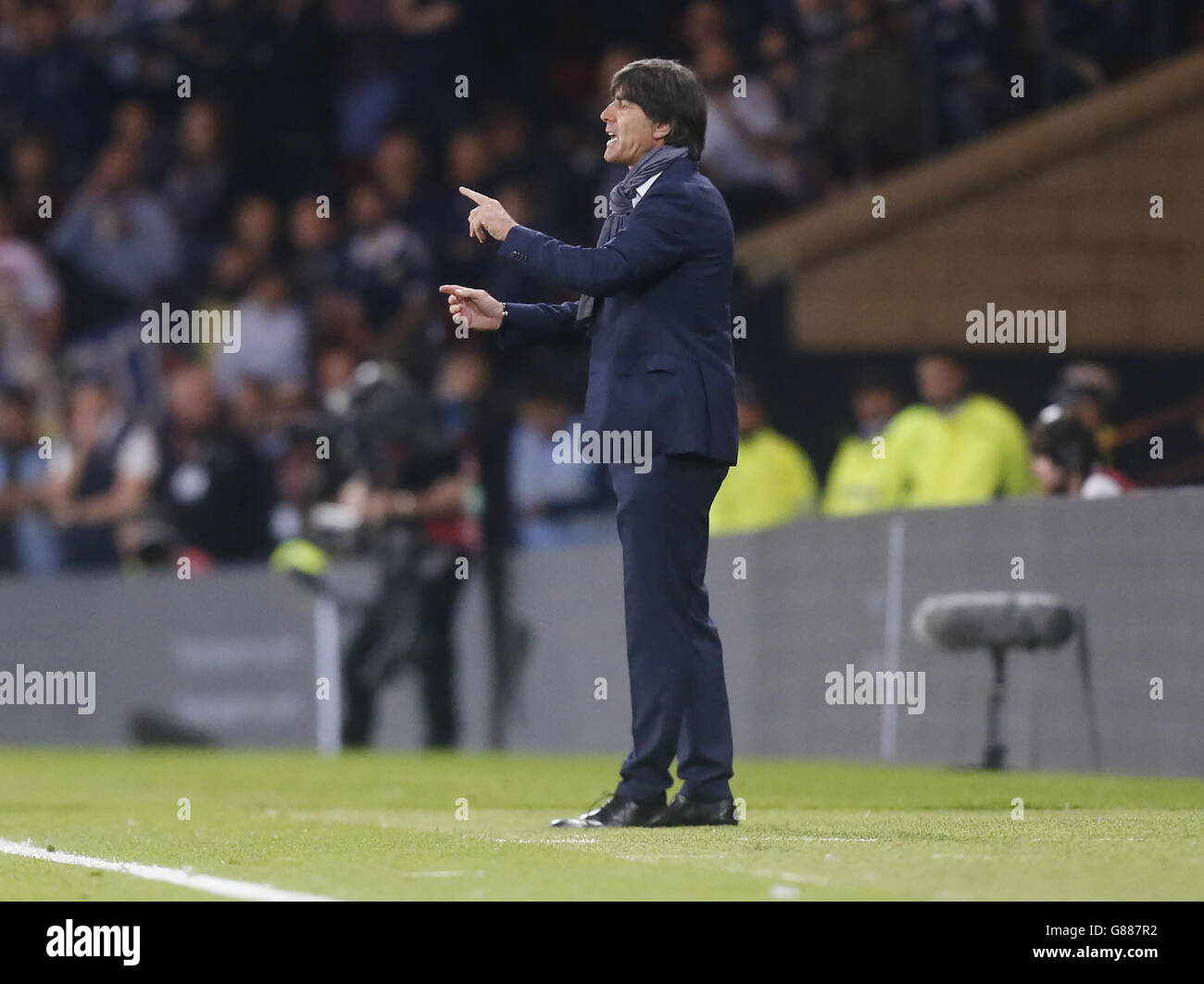 Germany manager Joachim Loew during the UEFA European Championship Qualifying match at Hampden Park, Glasgow. Stock Photo