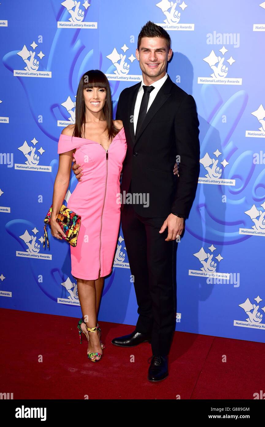 Janette manrara attending the national lottery at the london studios hi
