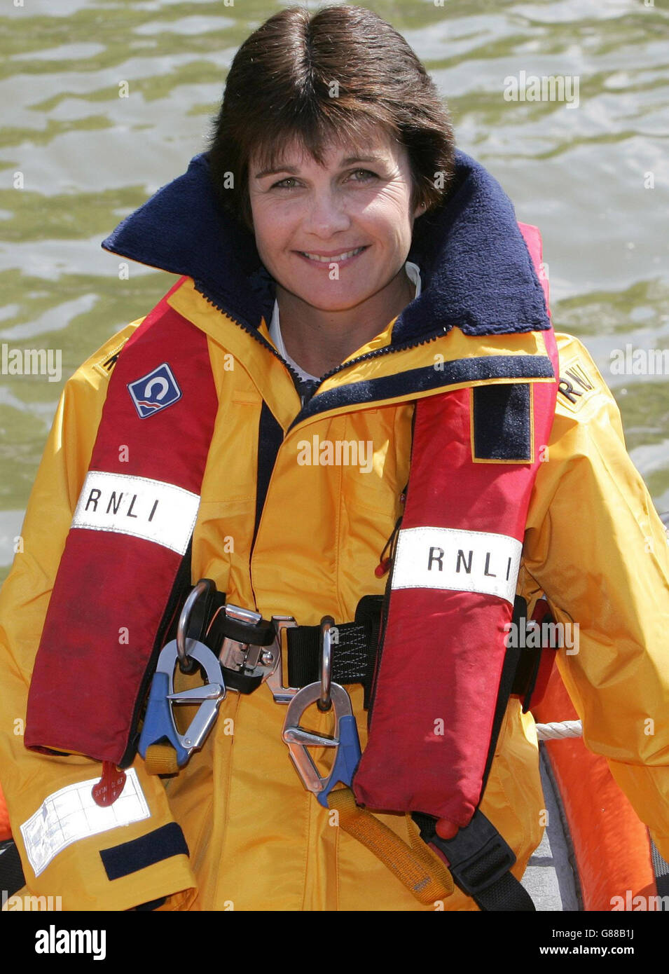 RNLI Lifeboat woman Aileen Jones of Porthcawl lifeboat station, who is the first woman in 116 years to receive an RNLI bravery award. Stock Photo