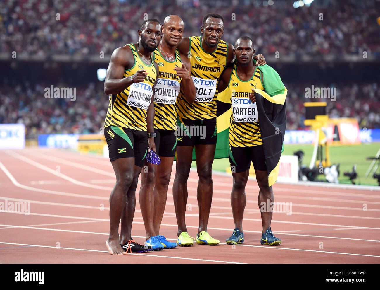 Jamaicas 4x100m gold medal winning relay team of usain bolt hires